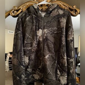 Hollister Olive and Cream Boxy Fit Jacket